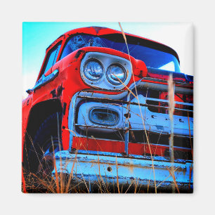 Alter roter LKW Magnet