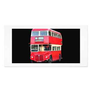 Alter roter Londoner Bus ab ca. 1950 Karte