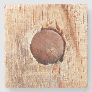 Alter Rusty Nail Marmor Stone Untersetzer