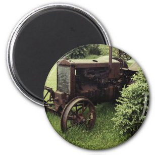 Alter Rusty Traktor Magnet