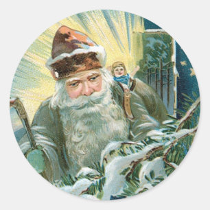 Alter Sankt Nikolaus Runder Aufkleber