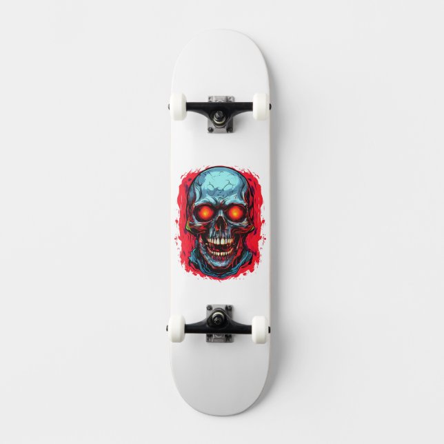 Alter Schädel Skateboard (Vorderseite)