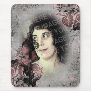 Alter Schlüssel und benutzerdefinierte Rose Foto Mousepad