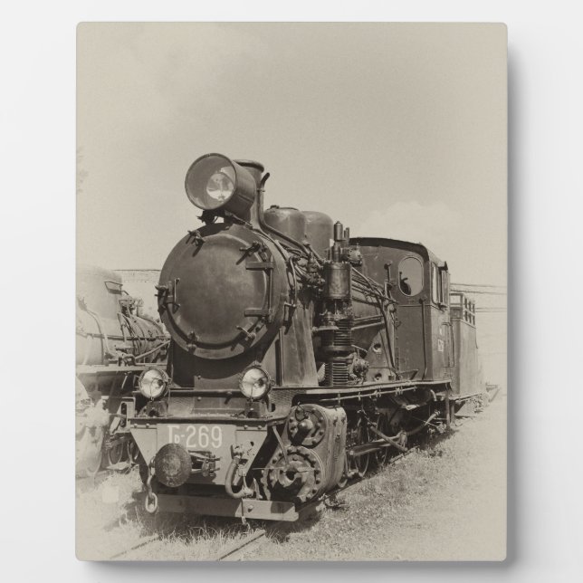 Alter Schmalspurdampf-Motor Gr-269 Fotoplatte (Vorderseite)