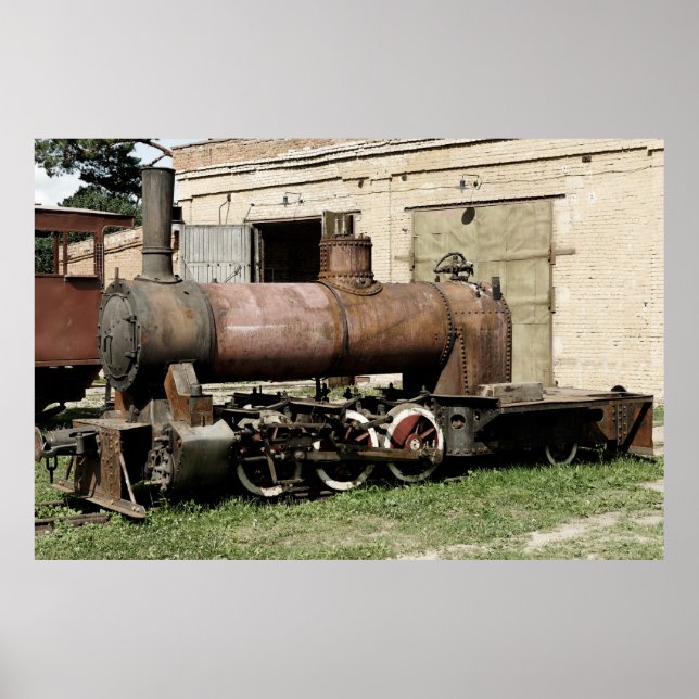 Alter schmalspuriger Motor Poster (Vorne)