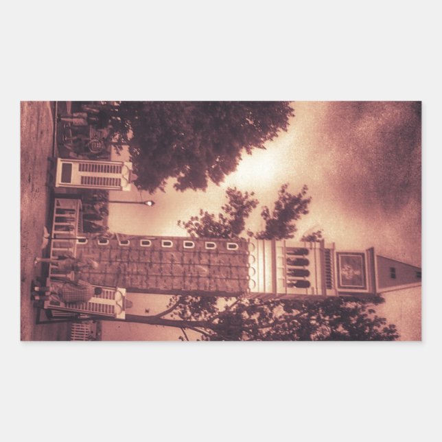 ALTER SCHNELLSTÜCK RECHTECKIGER AUFKLEBER (Vorderseite)