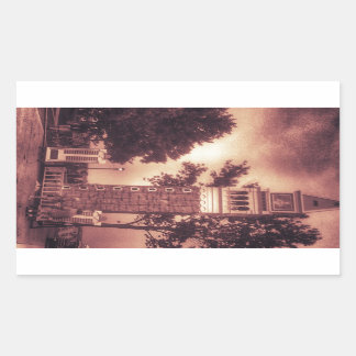 ALTER SCHNELLSTÜCK RECHTECKIGER AUFKLEBER