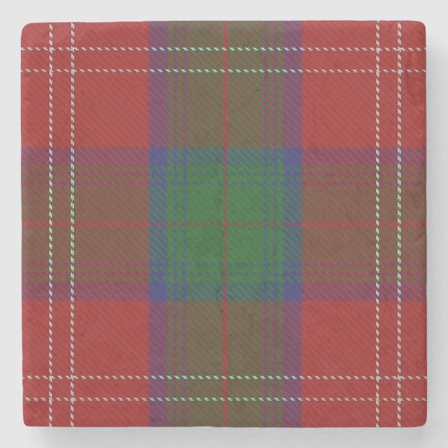 Alter Schotte-Taverne-Clan Chisholm Tartan Steinuntersetzer (Vorderseite)