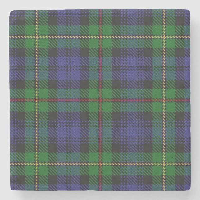 Alter Schotte-Taverne-Clan MacEwen McEwen Tartan Steinuntersetzer (Vorderseite)