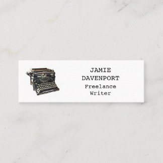 Alter Schreibmaschinen-Verfasser-Journalist-Autor Mini Visitenkarte