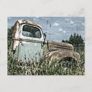 Alter Schrottwagen - Rostiger Vintage-Bauernhofwag Postkarte