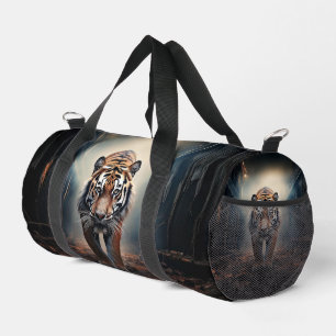 Alter schwarzer und orangefarbener Tiger im surrea Duffle Bag