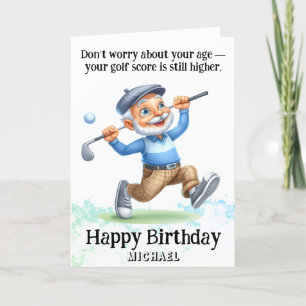 *~* Alter Senior Man - AP94 Golf Birthday Card Dankeskarte