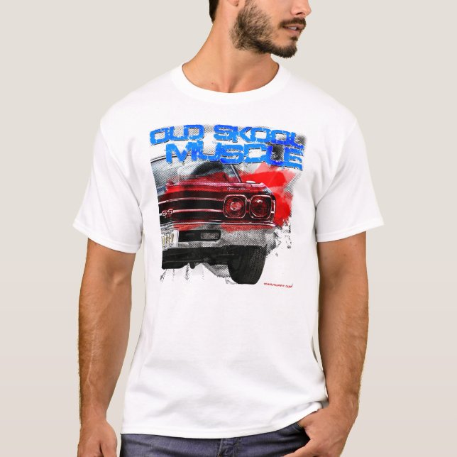 Alter Skool Muskel Chevrolets Chevelle T-Shirt (Vorderseite)