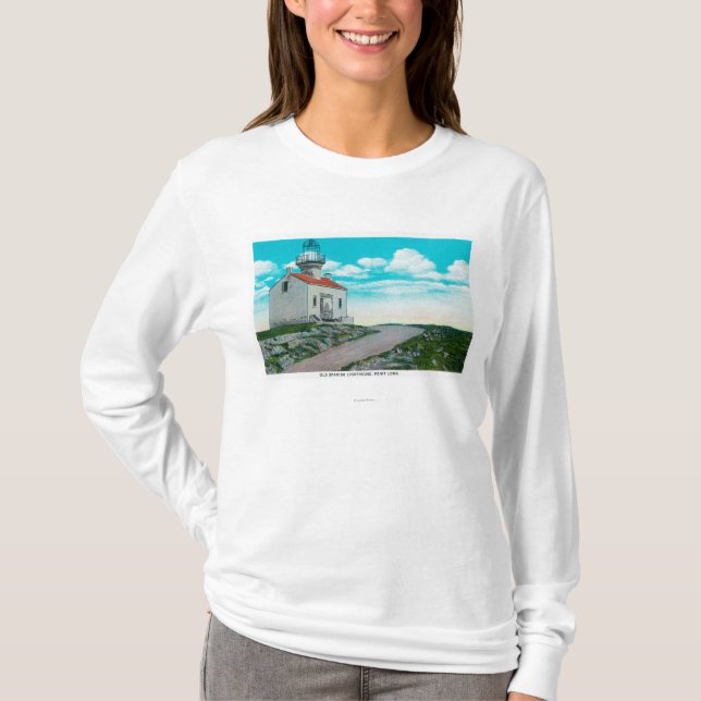 Alter spanischer Leuchtturm am Point Loma T-Shirt (Vorderseite)