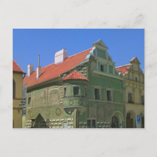 Alter Stadtplatz umgeben von Renaissancehäusern au Postkarte