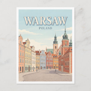 Alter Stadtplatz Warschau Polen Postkarte
