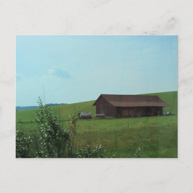 Alter Stall auf der Hillside Postkarte (Vorderseite)