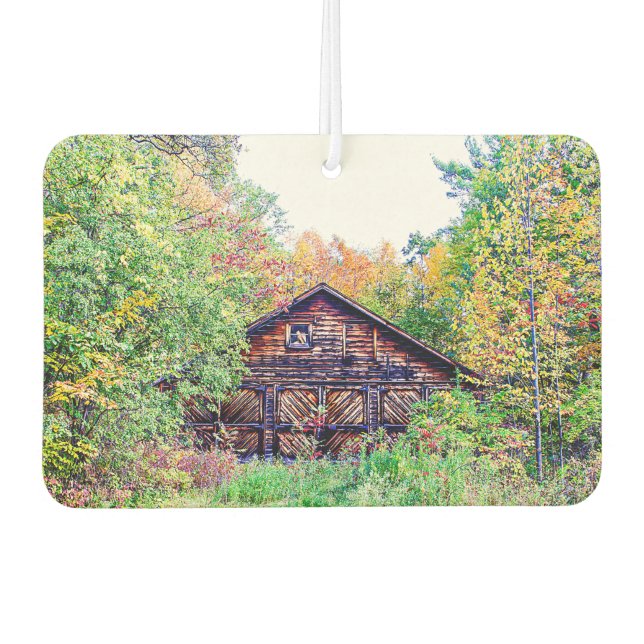 Alter Stall im Herbst Autolufterfrischer (Vorderseite)