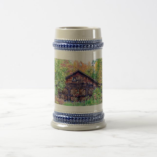 Alter Stall im Herbst Bierglas (Mittel)