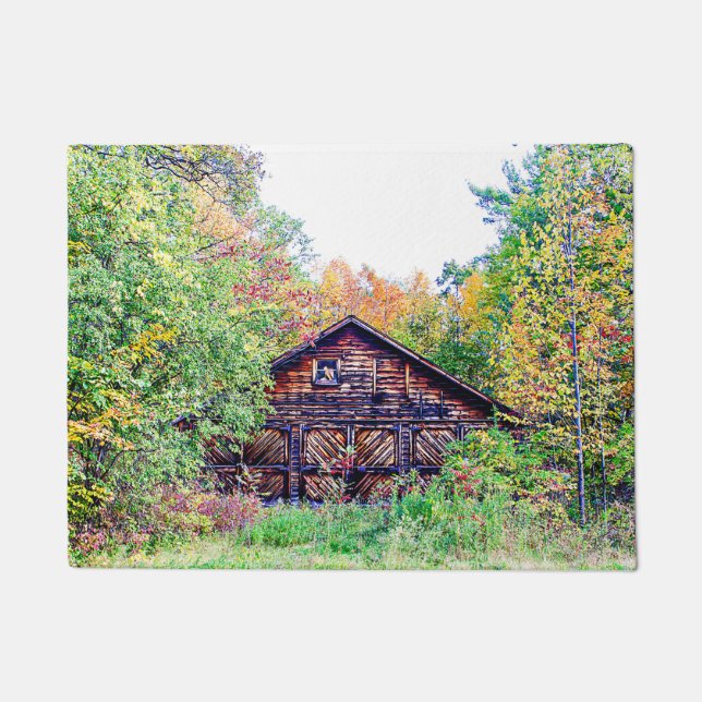 Alter Stall im Herbst Fußmatte (Vorderseite)