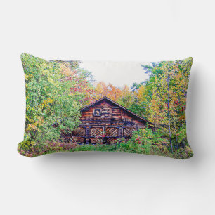 Alter Stall im Herbst Lendenkissen