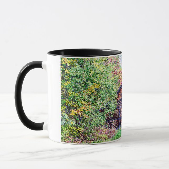 Alter Stall im Herbst Tasse (Links)