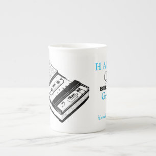 Alter Tape Recorder, 90. Geburtstag personalisiert Prozellantasse