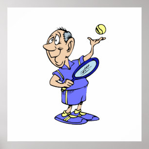 Alter Tennis-Typ Poster