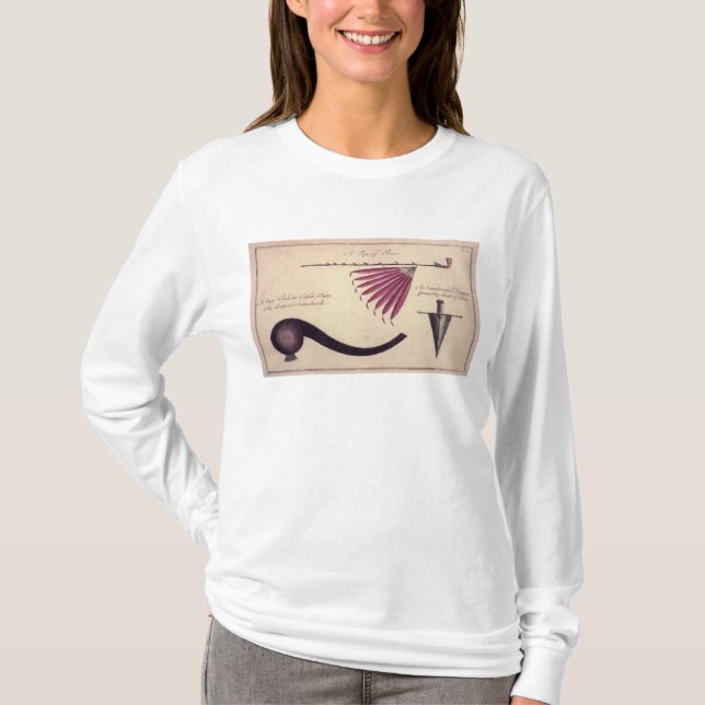 Alter Tomahawk, Friedenspfeife und Dolch, c.1590 T-Shirt (Vorderseite)