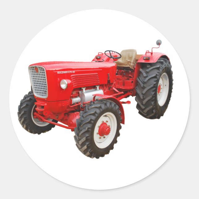 Alter Traktor Güldner G 75 AS Runder Aufkleber (Vorderseite)