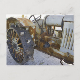 Alter Traktor Postkarte