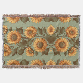 Alter und Sonnenblumen II Decke
