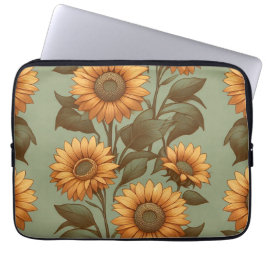 Alter und Sonnenblumen II Laptopschutzhülle