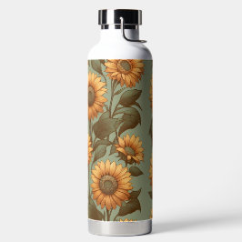 Alter und Sonnenblumen II Trinkflasche