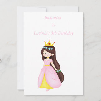 Alter und Text/Zurück Anpassbare Prinzessin Geburt Einladung