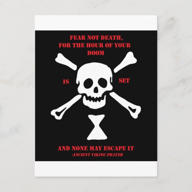 Alter Viking-Gebets-… Furcht-nicht Tod Postkarte (Vorderseite)
