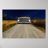 Alter Vintage-Ratten-Rod-Pickup-Truck Zombie-Fahre