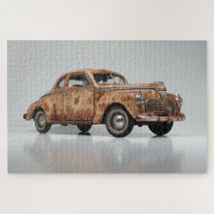 Alter Vintage Rostiger Scheunenfund Wagen Automobi Puzzle