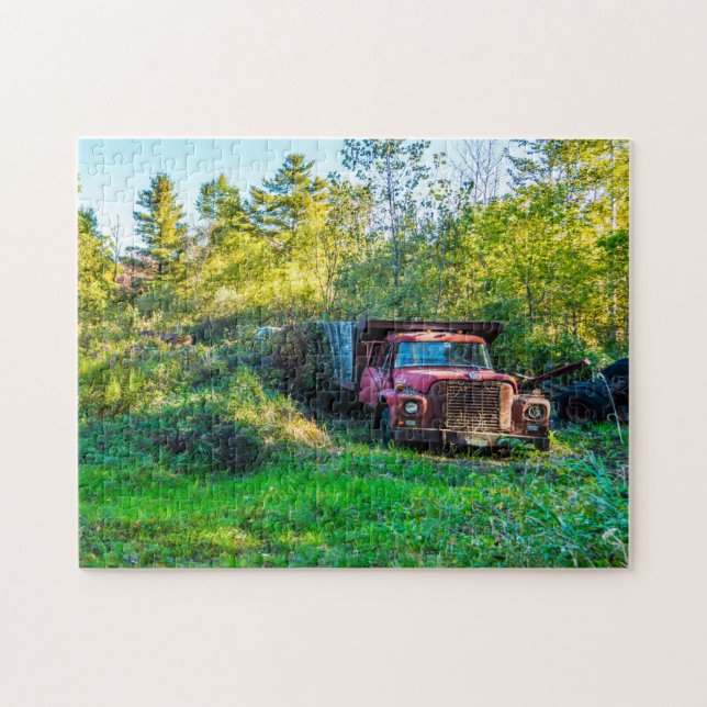 Alter Vintager LKW Vermont. Puzzle (Horizontal)