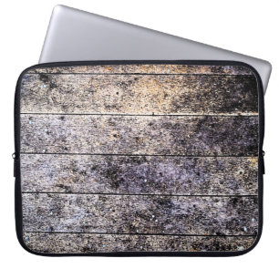 Alter, weißer Holzboden. Farbfärbung d Laptopschutzhülle