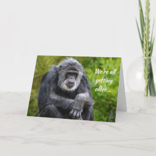 Älter werdendes Tier mürrischer Gorilla Geburtstag Karte