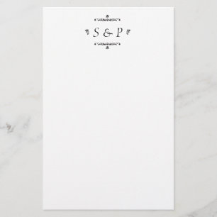 Alter Westen/viktorianisches Blumen mit Text Briefpapier