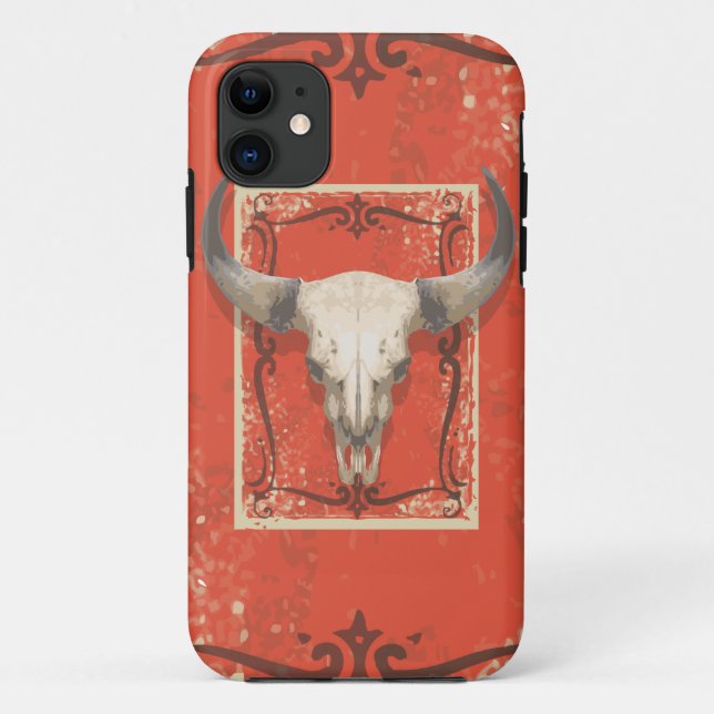 Alter Western-Kuhschädel Case-Mate iPhone Hülle (Rückseite)
