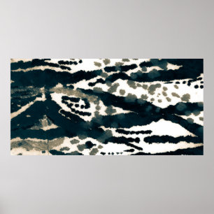 Alter Zebra Print. Gray Zebra Rough Print. Gray Ze Poster
