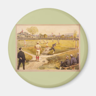 Alter Zeit-Basis-Ball Magnet