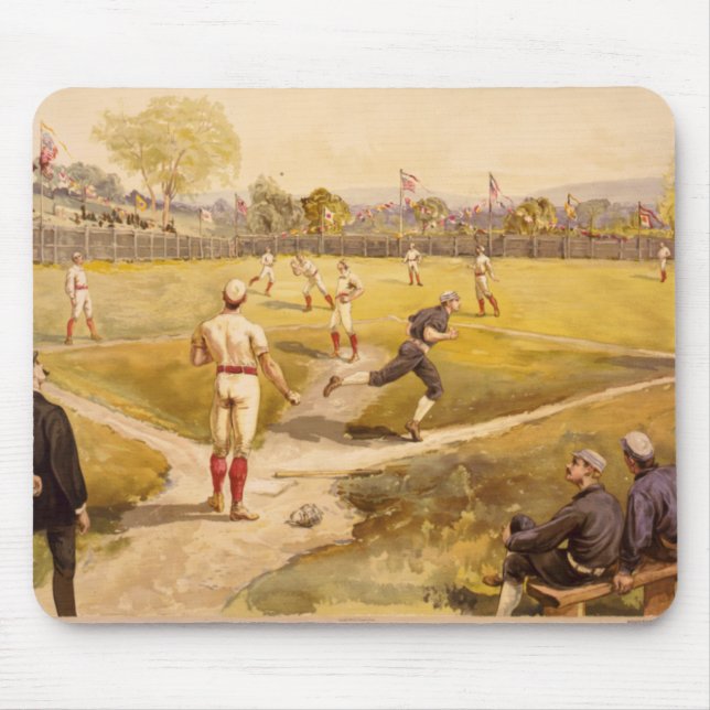 Alter Zeit-Basis-Ball Mousepad (Vorne)