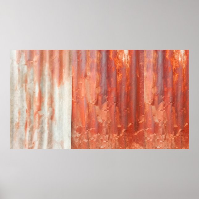 Alter Zinkhintergrund im Vintagen Stil. Steilwand Poster (Vorne)