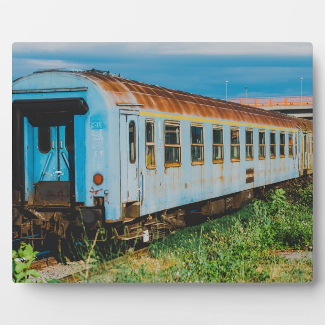 Alter Zug Fotoplatte (Vorderseite)