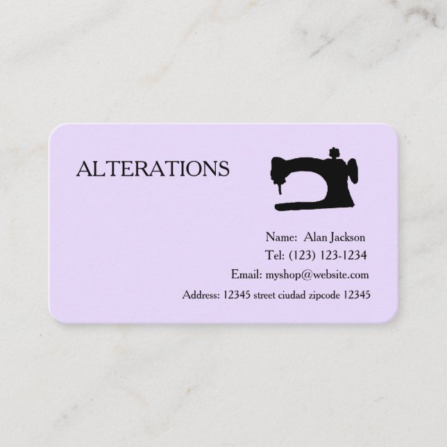 ALTERATIONEN Visitenkarten Visitenkarte (Vorderseite)